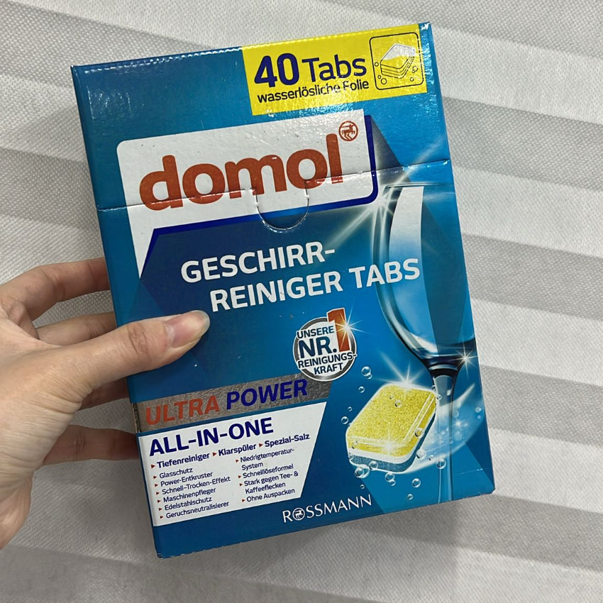 現貨🌸德國Domol 12效合1洗碗機專用黃金心碗盤清潔錠40入x1盒 | 落單後約3-5個工作天寄出 娉婷貿易公司 Exquisite Beauty Trading Company