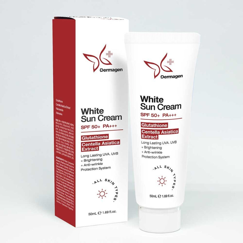 現貨🌸韓國醫美專業防曬霜韓國醫美專業防曬霜 Dermagen white sun cream SPF50＋ PA++++ 50g | 落單後約3-5個工作天寄出 娉婷貿易公司 Exquisite Beauty Trading Company