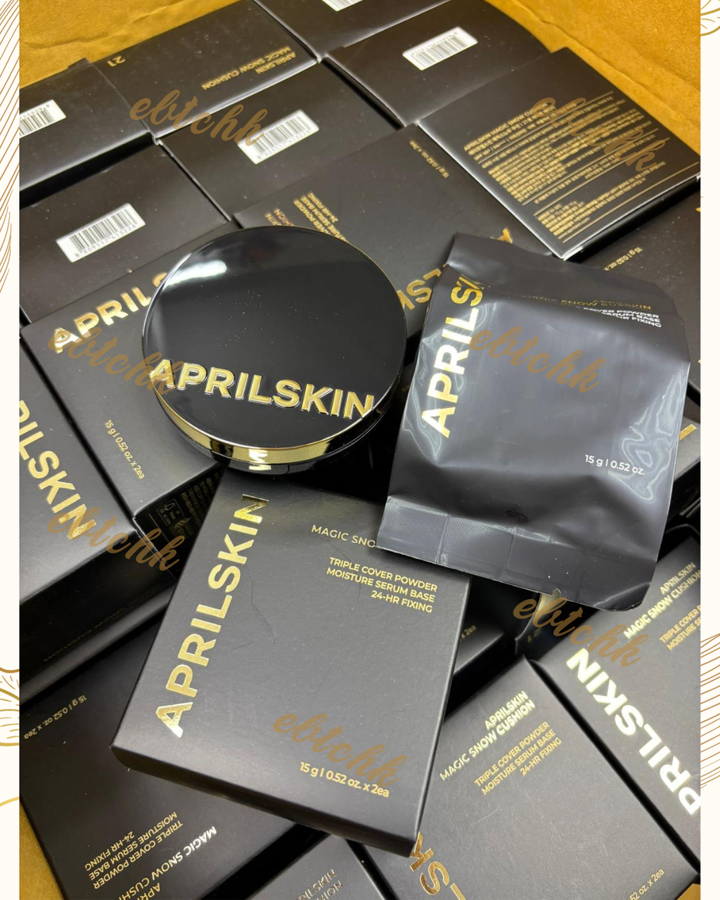 【24小時網站自助下單】60個售完即止🌸APRILSKIN 水潤高遮瑕氣墊粉底 3.0 附補充裝 (正裝及補充裝) | 預訂約1-2星期 娉婷貿易公司 Exquisite Beauty Trading Company