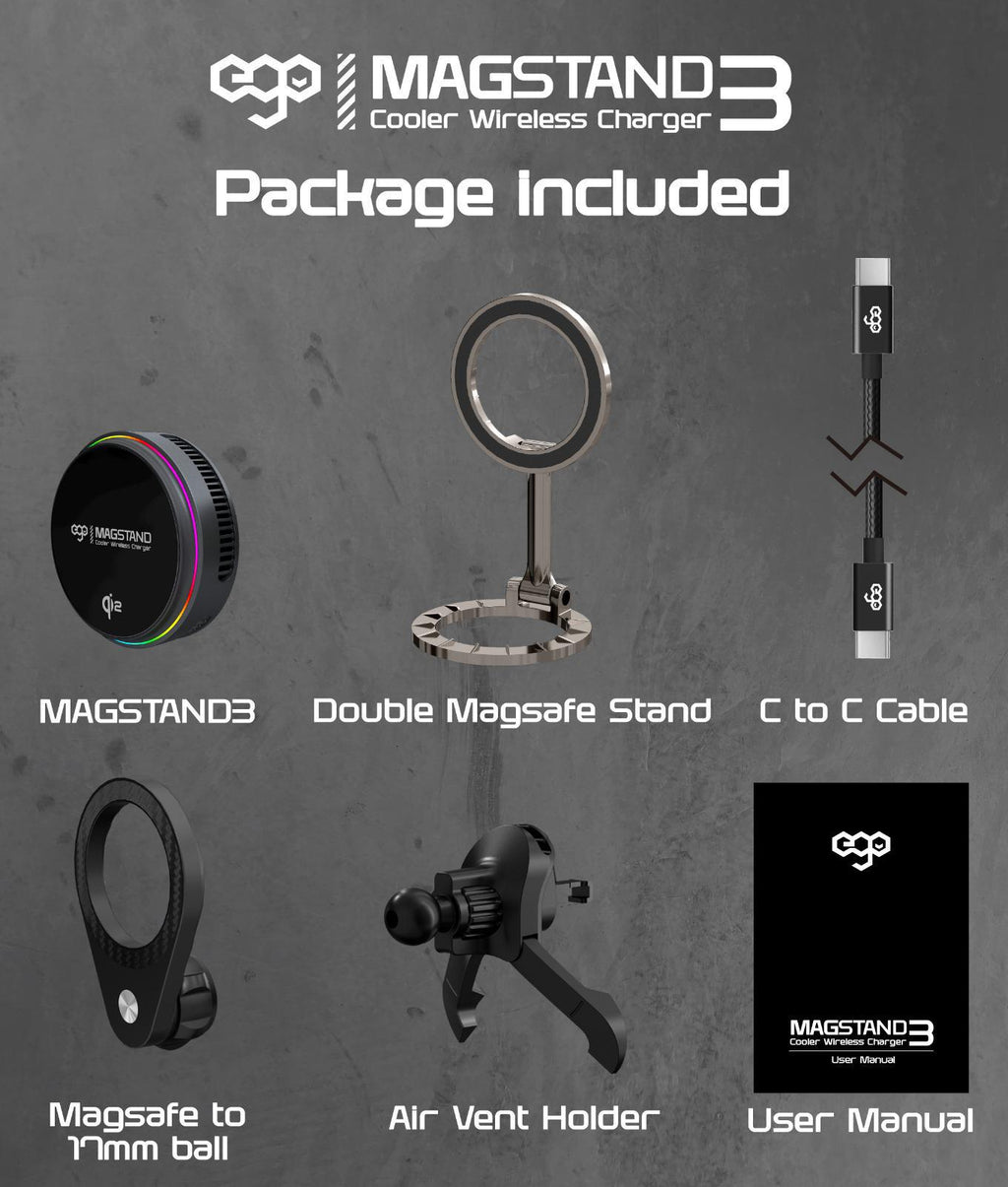 🌸EGO MagStand3 半導體散熱 雙面磁吸QI2充電器 | 預訂約2星期 娉婷貿易公司 Exquisite Beauty Trading Company