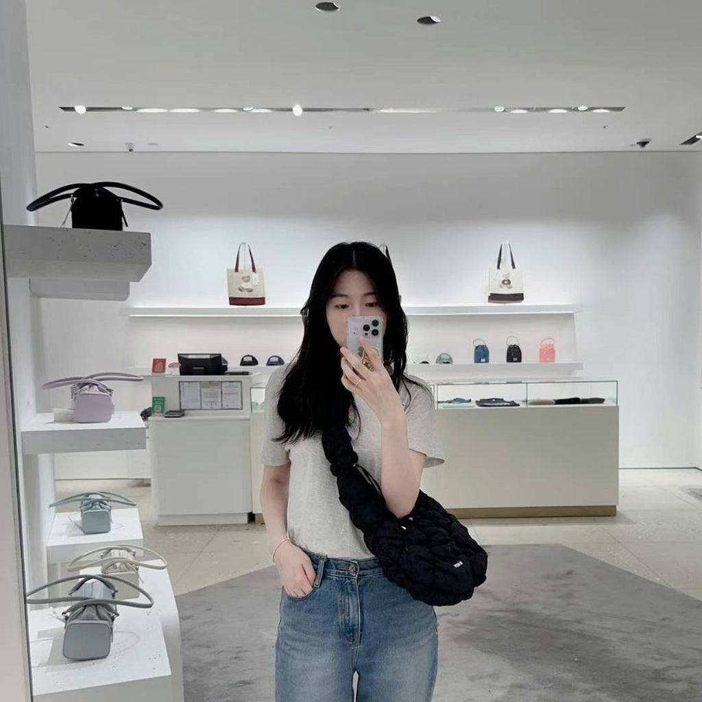 售完即止🌸韓國代購🇰🇷💜NERDY💜 PLEATS RIBBON 2WAY HOBO BAG | 預訂約2-3星期 娉婷貿易公司 Exquisite Beauty Trading Company