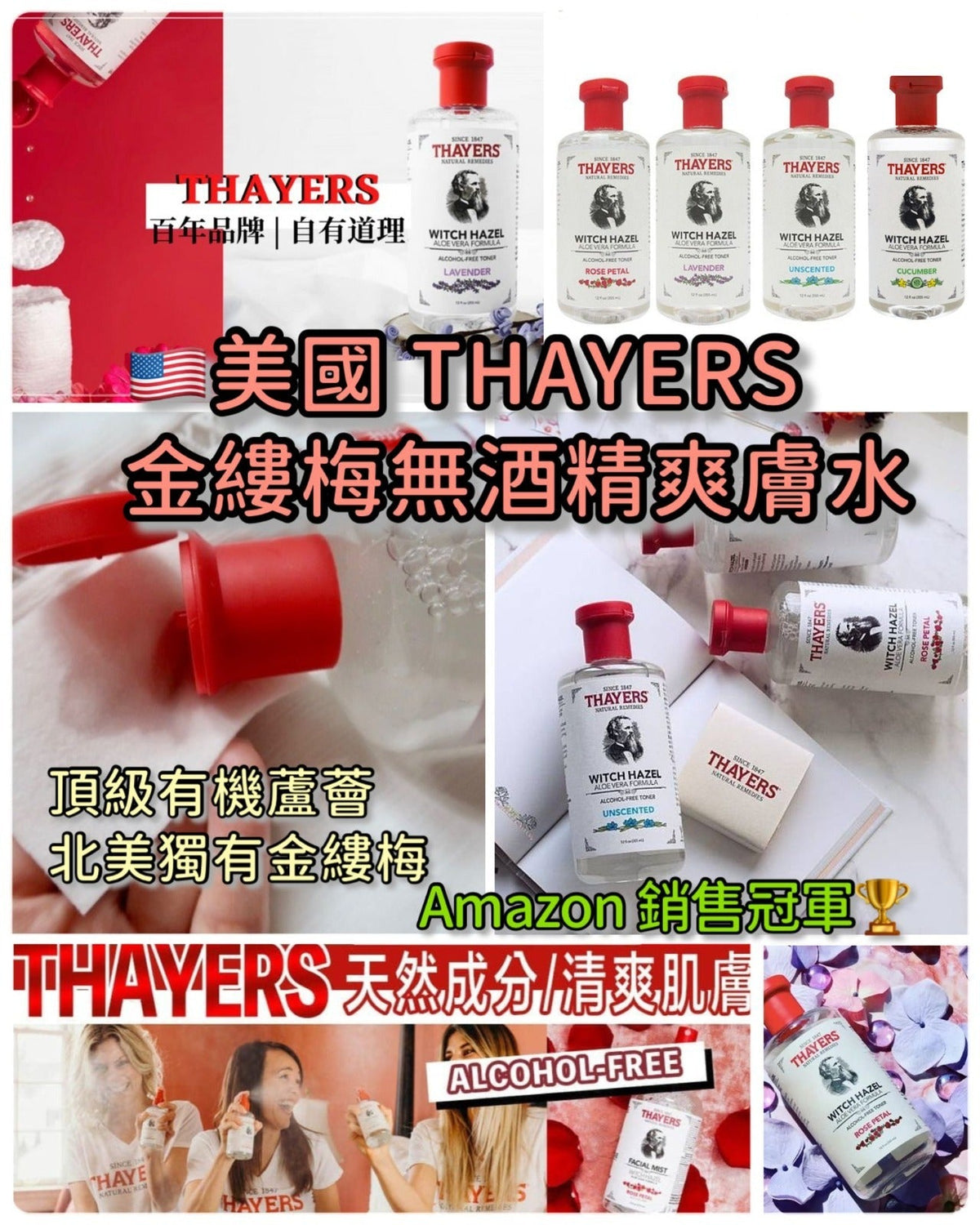 供應商現貨🌸美國Thayers 金縷梅無酒精爽膚水 355ml | 落單後約5-7個工作天寄出 娉婷貿易公司 Exquisite Beauty Trading Company