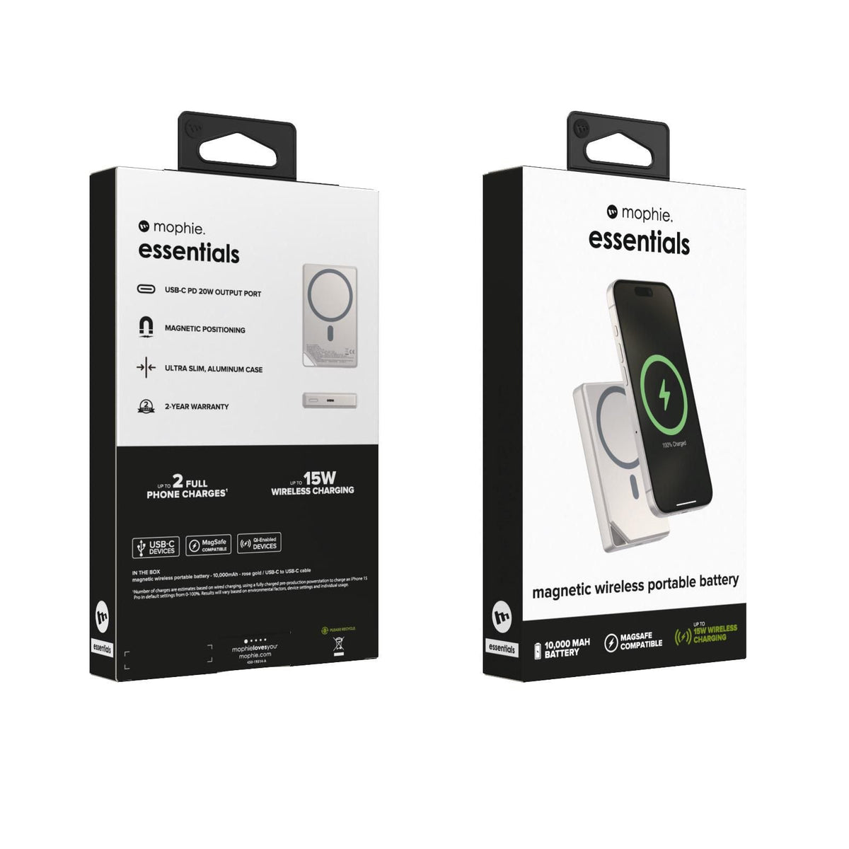 🌸香港行貨 兩年保養 Mophie Essentials Snap+ powerstation 金屬磁吸移動電源 10000 mAh (SKU: 401116530) | 預訂約2-3星期 娉婷貿易公司 Exquisite Beauty Trading Company