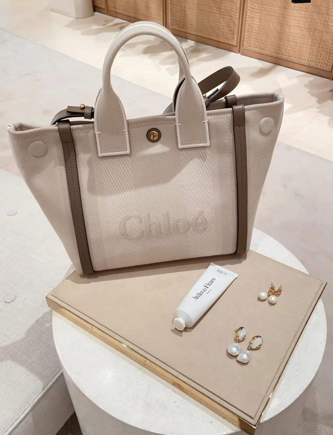 🌸法國代購 Small Chloé Carry tote bag in canvas | 預訂 付款後起計一個月左右到港(PM報價) 娉婷貿易公司 Exquisite Beauty Trading Company
