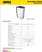 🌸Zanussi 金章28公升壓縮式抽濕機 ZD2922 一年保養 | 預訂約1-2星期 娉婷貿易公司 Exquisite Beauty Trading Company