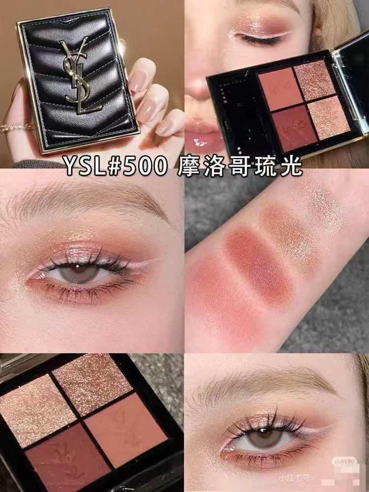 供應商現貨🩷免稅正品 YSL新版皮革四色眼影500# 摩洛哥流光 | 預訂 逢星期一，三返倉執貨 其後約3-5個工作天寄出 娉婷貿易公司 Exquisite Beauty Trading Company