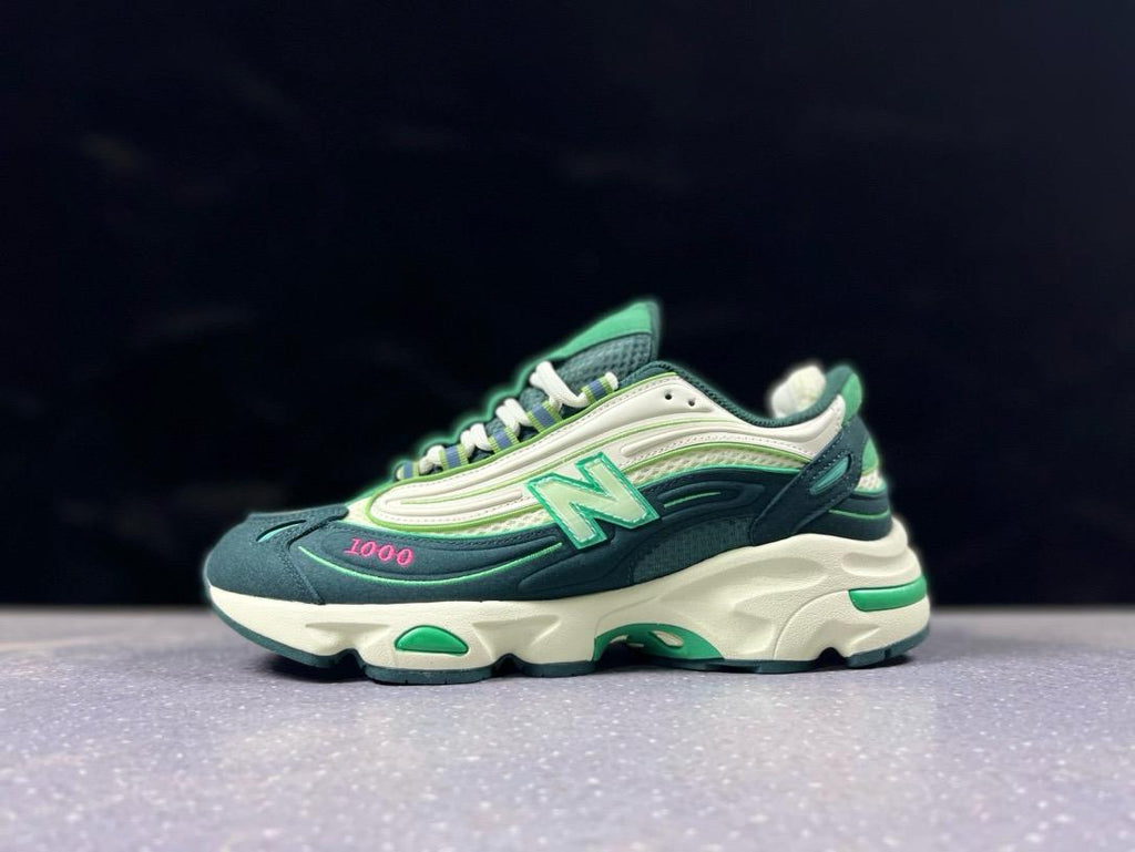 🌸New Balance 1000系列 復古 老爹風低幫休閒運動跑步鞋 M1000TI # 藍+綠+白 | 預訂約2-3星期(自行備註尺碼) 娉婷貿易公司 Exquisite Beauty Trading Company