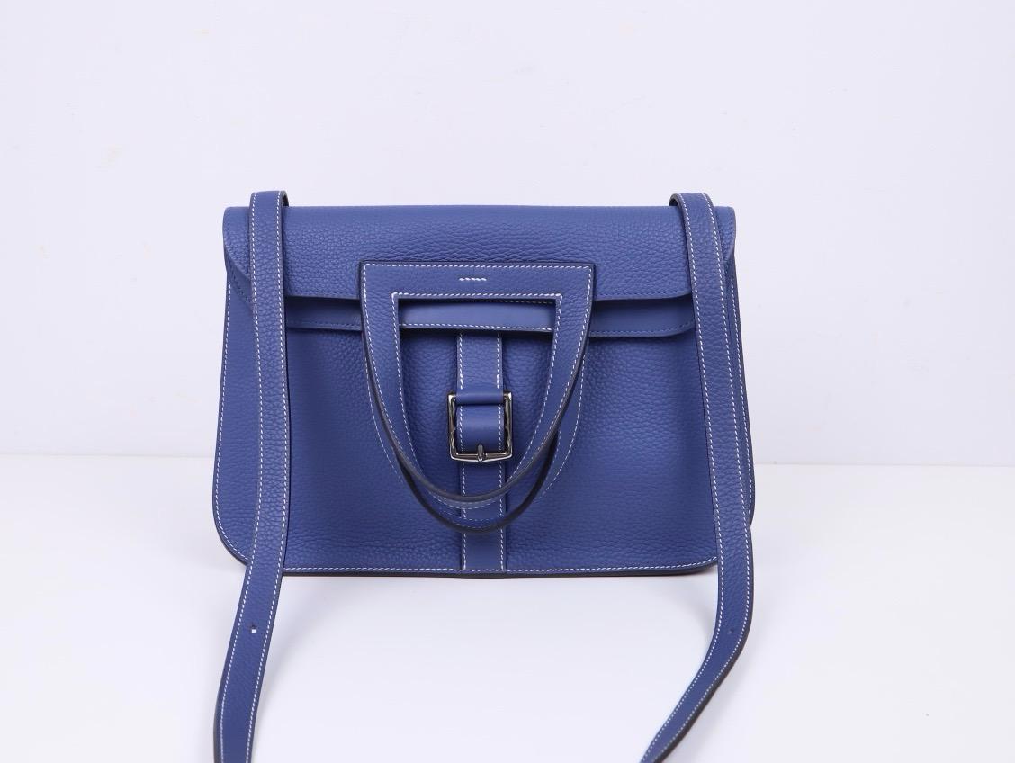 🌸日本中古品代購 愛馬仕寶石藍TC皮Halzan 31 C刻2018年/TC/電光藍 | 預訂約2-3星期 娉婷貿易公司 Exquisite Beauty Trading Company