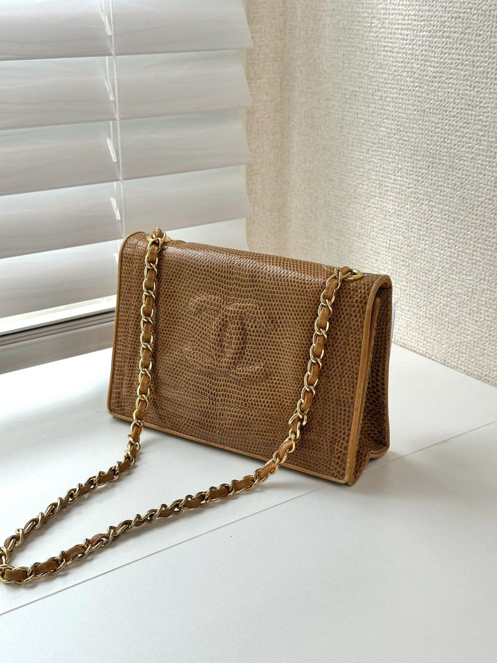 🌸日本中古品代購 Chanel香奈兒Lizard Leather蜥蜴皮Coco標志鏈條包斜挎包 | 預訂約2-3星期 娉婷貿易公司 Exquisite Beauty Trading Company