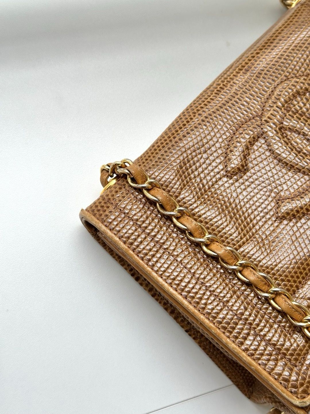 🌸日本中古品代購 Chanel香奈兒Lizard Leather蜥蜴皮Coco標志鏈條包斜挎包 | 預訂約2-3星期 娉婷貿易公司 Exquisite Beauty Trading Company