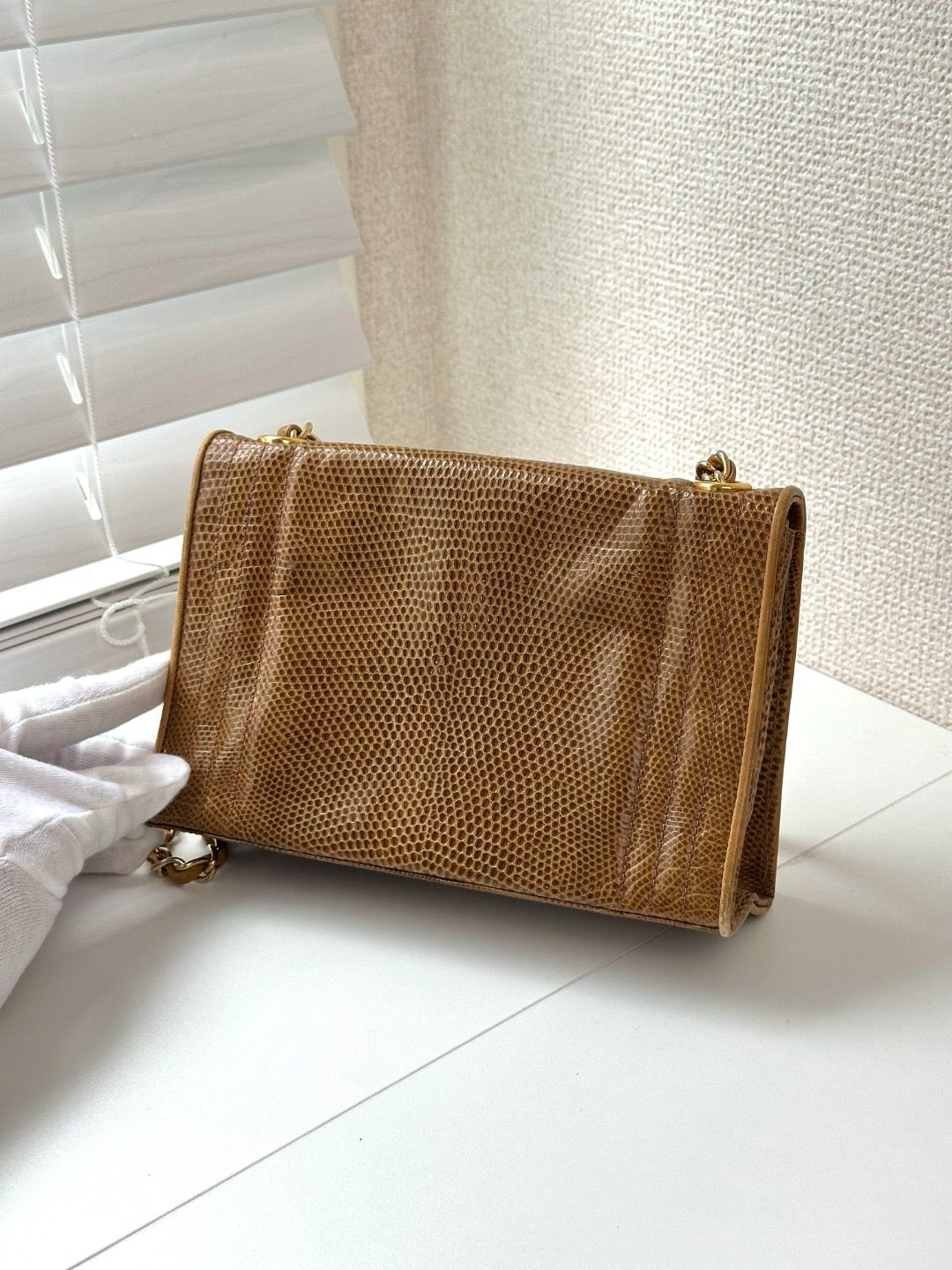 🌸日本中古品代購 Chanel香奈兒Lizard Leather蜥蜴皮Coco標志鏈條包斜挎包 | 預訂約2-3星期 娉婷貿易公司 Exquisite Beauty Trading Company