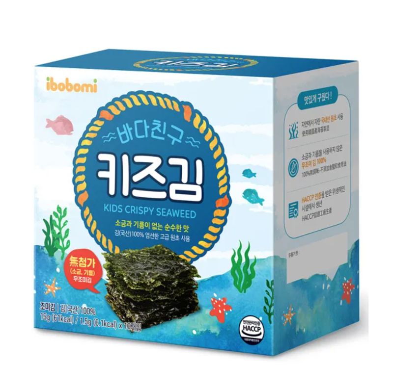 現貨🌸韓國 ibobomi 無調味海苔15Gx10 包 | 落單後約3-5個工作天寄出 娉婷貿易公司 Exquisite Beauty Trading Company