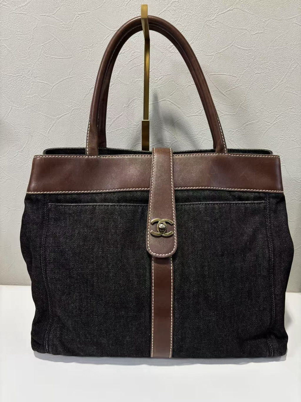 🌸日本中古品代購 CHANEL牛仔配皮單肩托特 | 預訂約2-3星期 娉婷貿易公司 Exquisite Beauty Trading Company