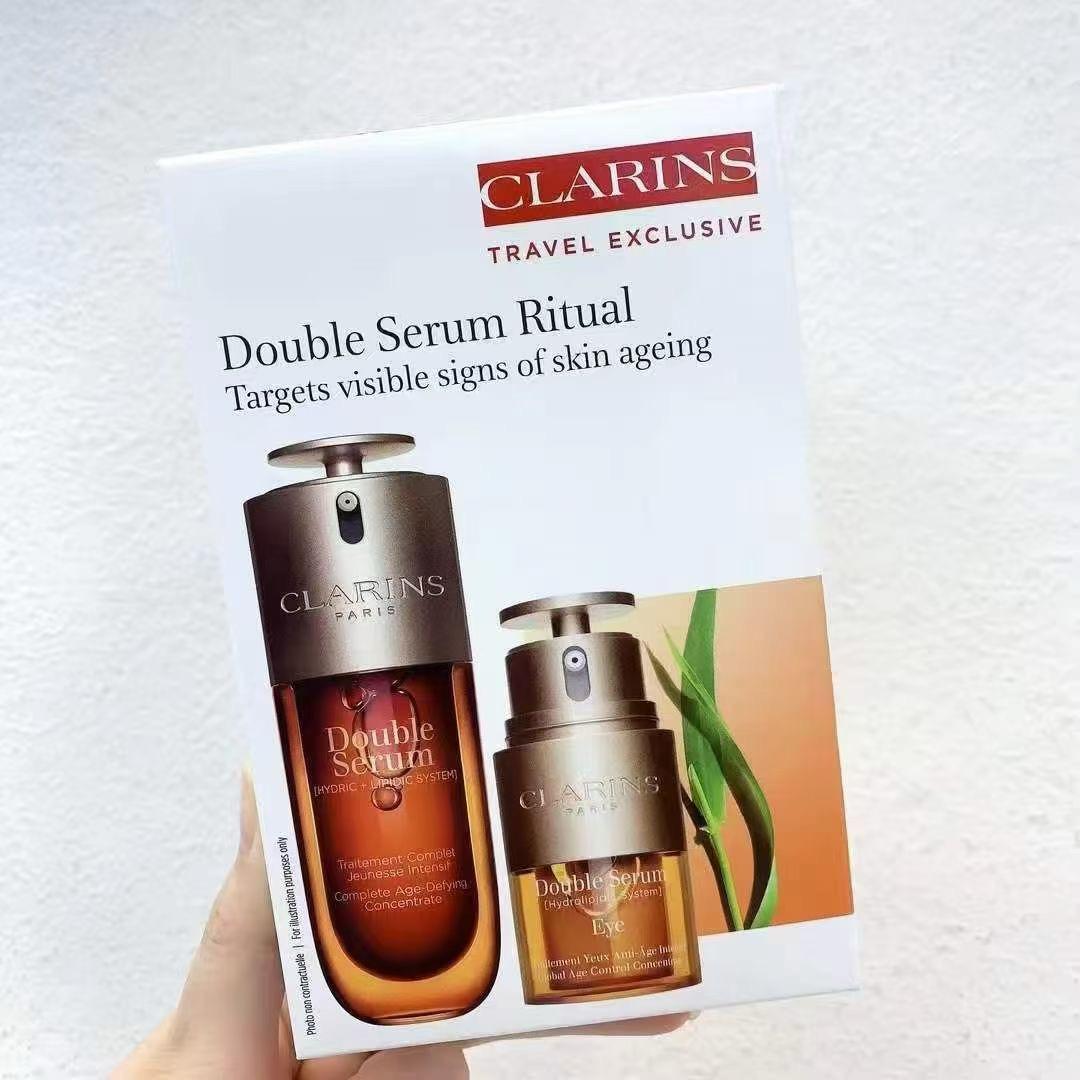 供應商現貨🌸免稅正品 CLARINS嬌韻詩雙萃兩件套套盒 | 預訂 逢星期一，三返倉執貨 其後約3-5個工作天寄出 娉婷貿易公司 Exquisite Beauty Trading Company