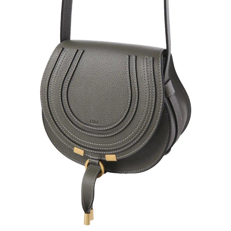 🌸全新 100%正品保證 Chloe Small Marcie Saddle Crossbody Bag for Women in Elephant Grey | 預訂 請先查詢貨期 娉婷貿易公司 Exquisite Beauty Trading Company