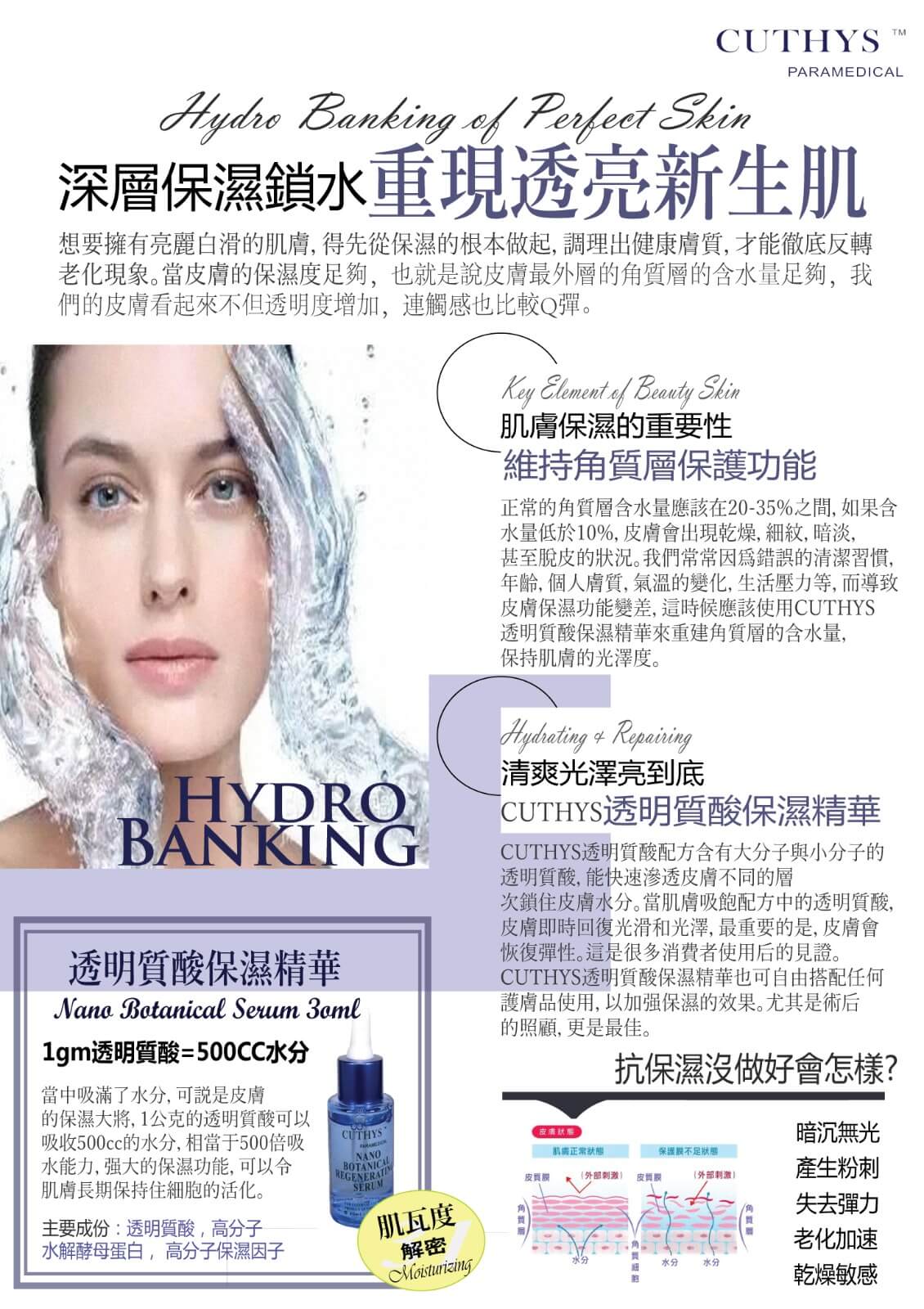 現貨🌸CUTHYS 透明質酸保濕精華 30ML | 落單後約3-5個工作天寄出 娉婷貿易公司 Exquisite Beauty Trading Company