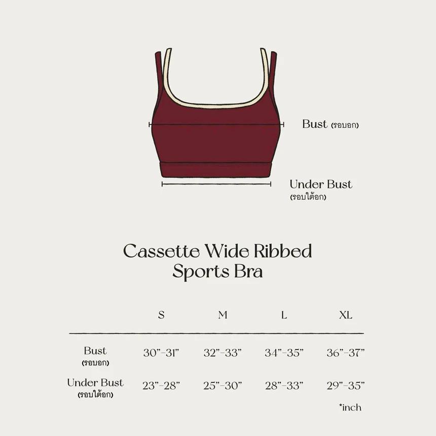 15/9截🌸🇹🇭The Flos Club Cassette Wide Ribbed Sports Bra (Cranberry) 新款新色 | 預訂約3-4星期 娉婷貿易公司 Exquisite Beauty Trading Company