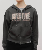 售完即止🌸🇰🇷Marithe W LACE APPLIQUE CROP HOODIE ZIPUP | 預訂約3-4星期 娉婷貿易公司 Exquisite Beauty Trading Company