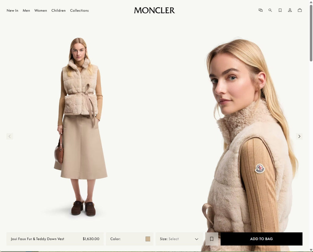 🌸Moncler Joui 人造毛皮泰迪熊羽絨背心 | 預訂約4-5星期 娉婷貿易公司 Exquisite Beauty Trading Company