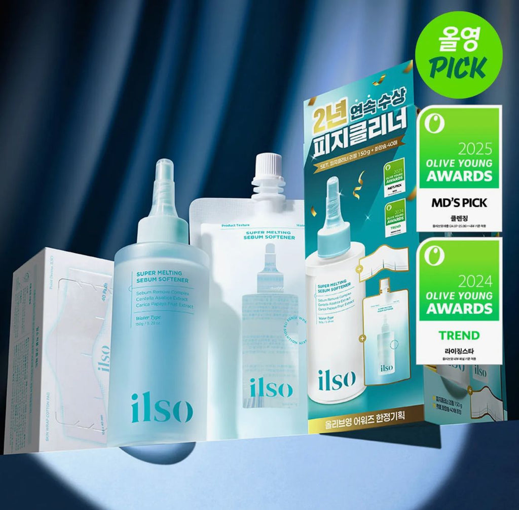 現貨🌸韓國 ilso Super Melting Sebum Softener 黑頭粉刺導出液 套裝 150ml + 150ml ＋連化妝棉40片 | 落單後約3-5個工作天寄出 娉婷貿易公司 Exquisite Beauty Trading Company