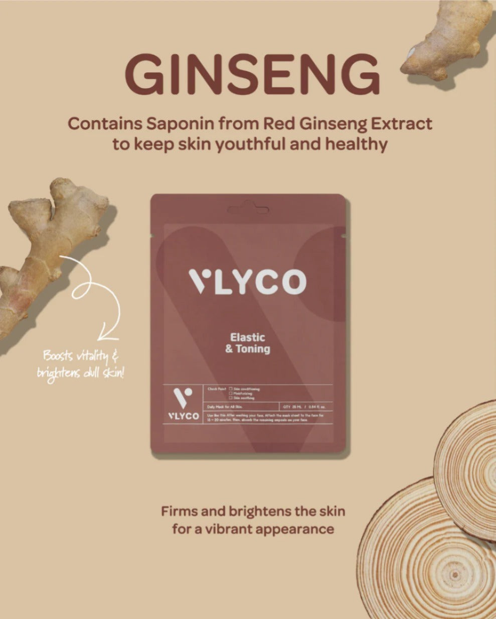 【24小時網站自助下單】現貨🌸VLYCO 人蔘面膜 1套10片 | 落單後約3-5個工作天寄出 娉婷貿易公司 Exquisite Beauty Trading Company