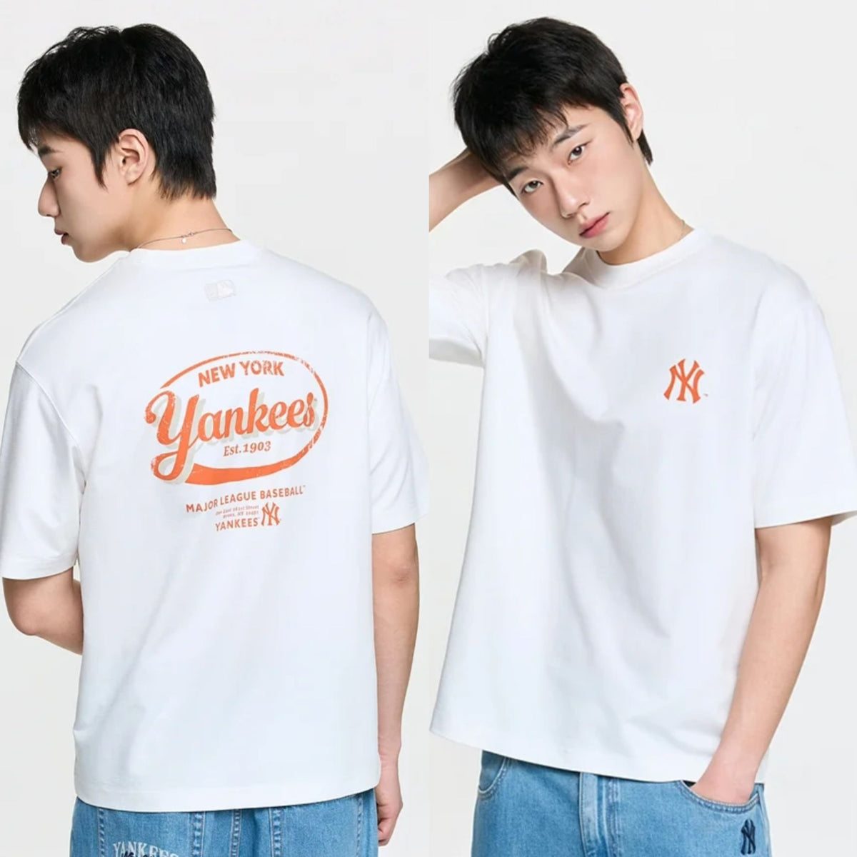 【24小時網站自助下單】🌸🆕2026年最新上市💛搶呀呀呀‼️ 韓國🇰🇷MLB 專門店 紐約洋基隊SIMPLE LOGO OVER FIT T-SHIRTS 3ATSV1263 | 預訂約3-4星期 娉婷貿易公司 Exquisite Beauty Trading Company
