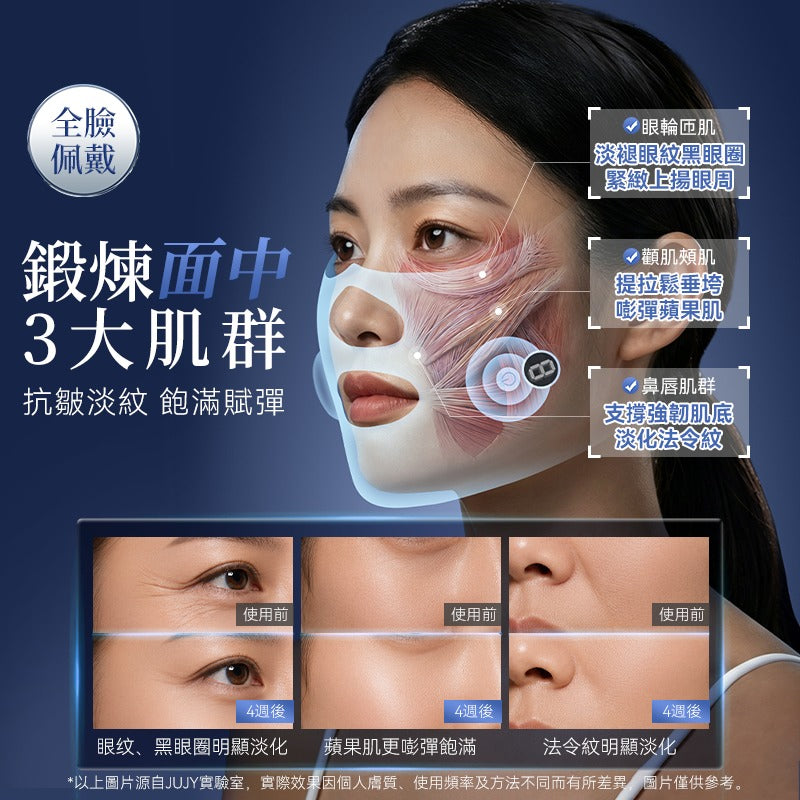 【24小時網站自助下單】🌸💥💥【全新上市】 日本JUJY 穿戴式EMS＋TENS雙重微電流聚能3D高彈多模式提拉塑形面罩 | 預訂約1-2星期 娉婷貿易公司 Exquisite Beauty Trading Company