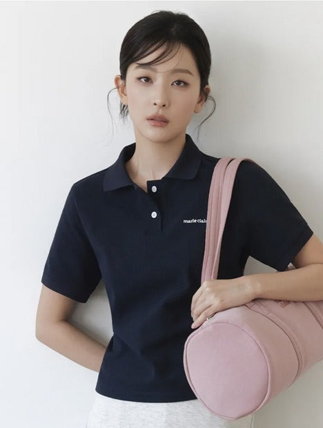 【24小時網站自助下單】🌸Marie Claire - Origin Logo Pique Short Sleeve T-Shirt Red Velvet 瑟琪同款😍😍| 預訂約3-4星期 娉婷貿易公司 Exquisite Beauty Trading Company
