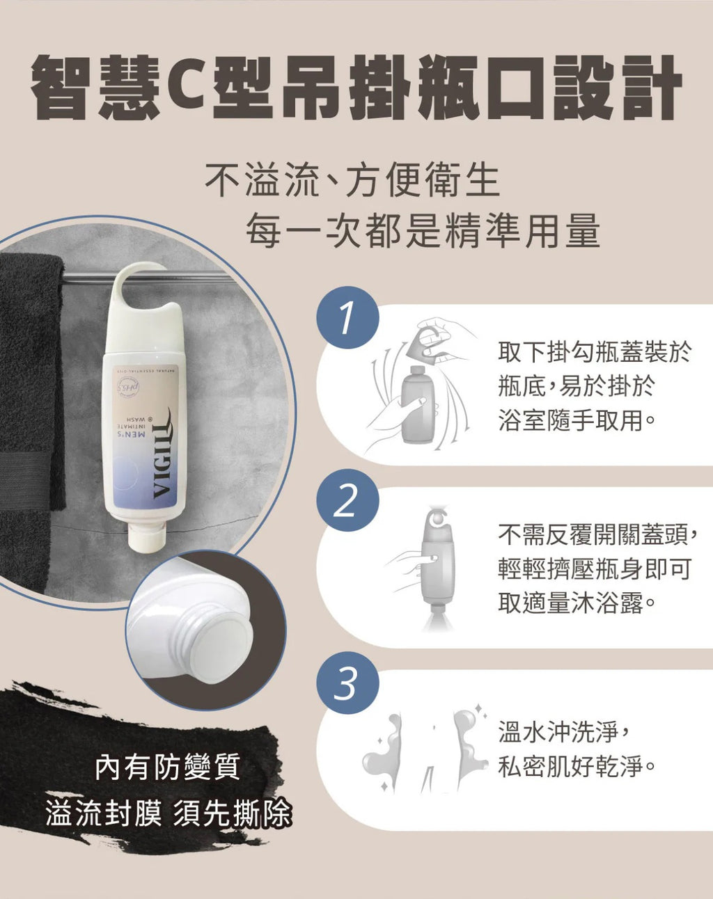 【24小時網站自助下單】🌸VIGILL 男性私密沐浴露 220ml | 預訂約1-2星期 娉婷貿易公司 Exquisite Beauty Trading Company