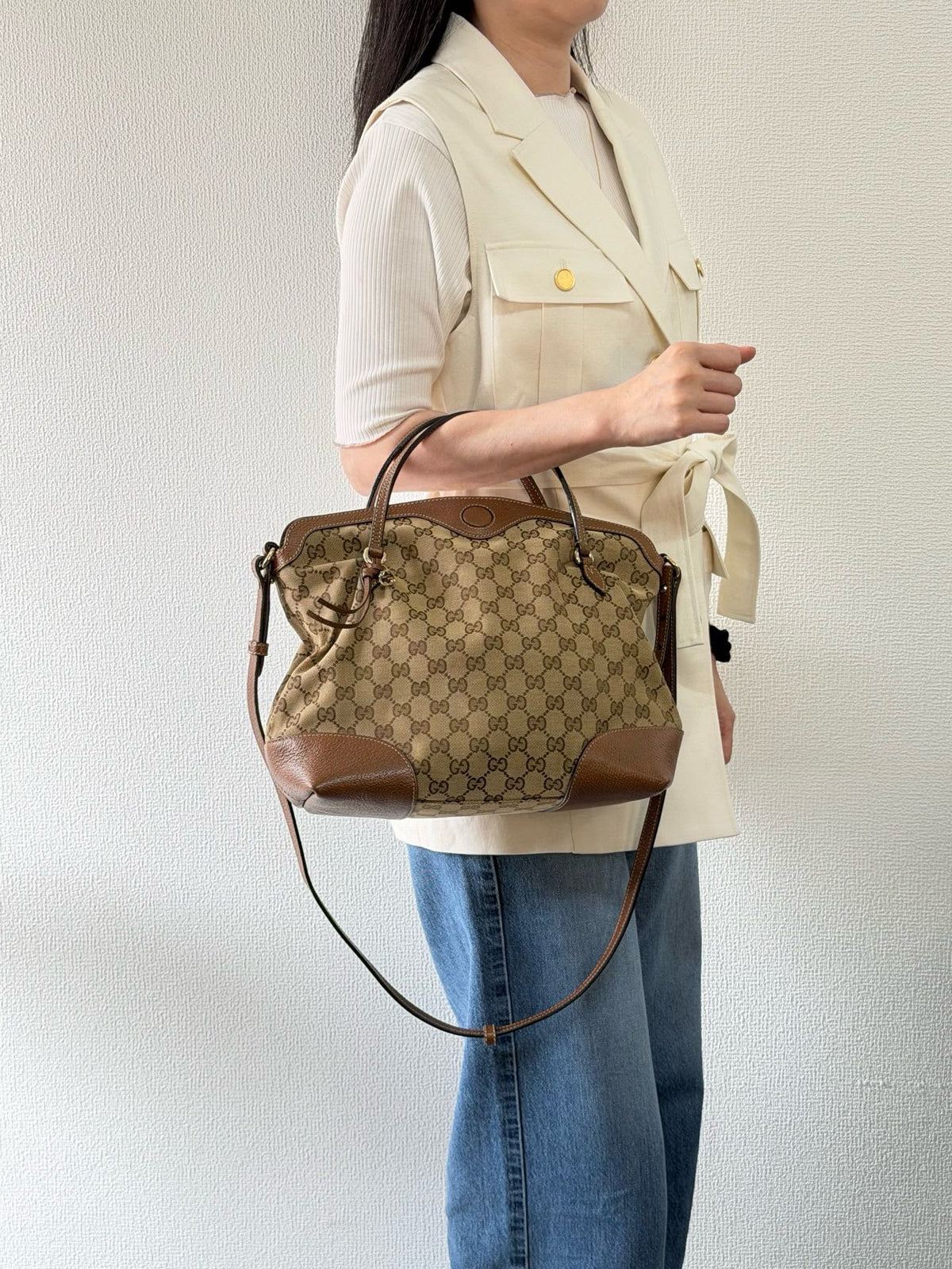 【24小時網站自助下單】🌸日本中古品代購 Gucci GG老花托特包 ➕肩帶 | 預訂約2-3星期 娉婷貿易公司 Exquisite Beauty Trading Company