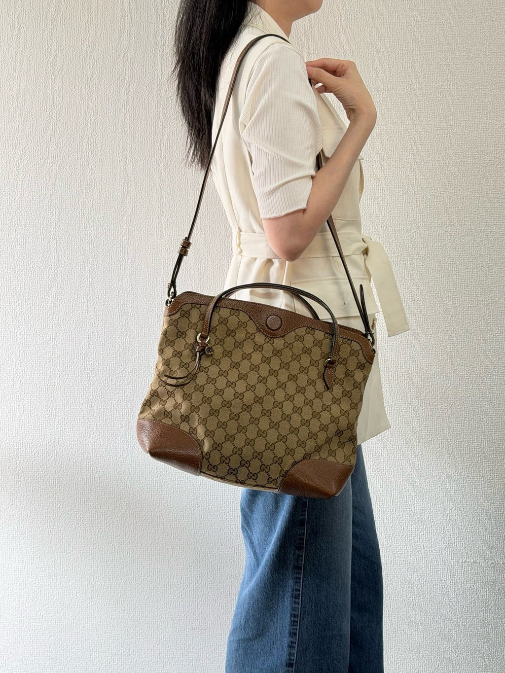 【24小時網站自助下單】🌸日本中古品代購 Gucci GG老花托特包 ➕肩帶 | 預訂約2-3星期 娉婷貿易公司 Exquisite Beauty Trading Company