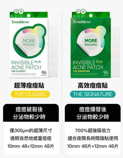 【24小時網站自助下單】現貨🌸韓國 TROUBLESS 痘痘貼系列 | 落單後約3-5個工作天寄出 娉婷貿易公司 Exquisite Beauty Trading Company