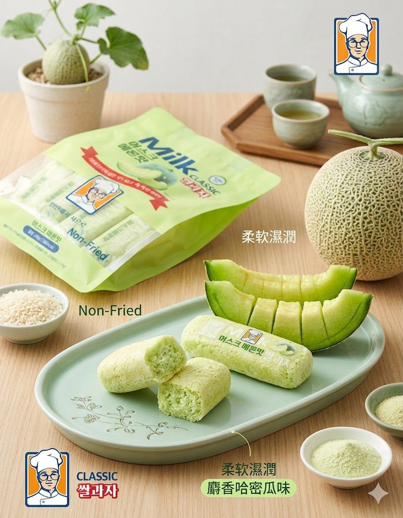 【24小時網站自助下單】現貨🌸🇰🇷Milk CLASSIC 非油炸牛奶米餅 （蜜瓜味） | 落單後約3-5個工作天寄出 娉婷貿易公司 Exquisite Beauty Trading Company