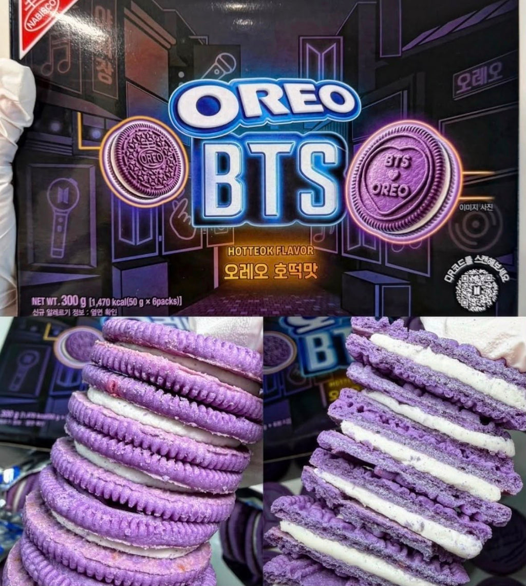 【24小時網站自助下單】🌸BTS粉絲尖叫🙀新品 💜韓國Oreo x BTS韓式糖餅味紫色夾心餅300g | 預訂約1-2星期 娉婷貿易公司 Exquisite Beauty Trading Company
