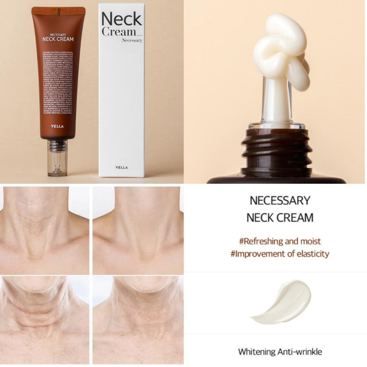 【24小時網站自助下單】現貨🌸🍀Vella Neck cream 熨斗頸霜最新一代頸霜🍀50ml | 落單後約3-5個工作天寄出 娉婷貿易公司 Exquisite Beauty Trading Company