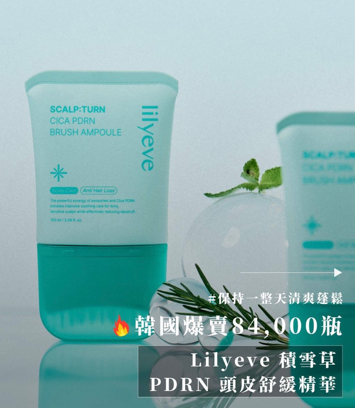 【24小時網站自助下單】2026年9月11日截🌸韓國 Lilyeve 煥活積雪草 PDRN 頭皮養護 防脫育髮安瓶100ml | 預訂約10月初至中 娉婷貿易公司 Exquisite Beauty Trading Company