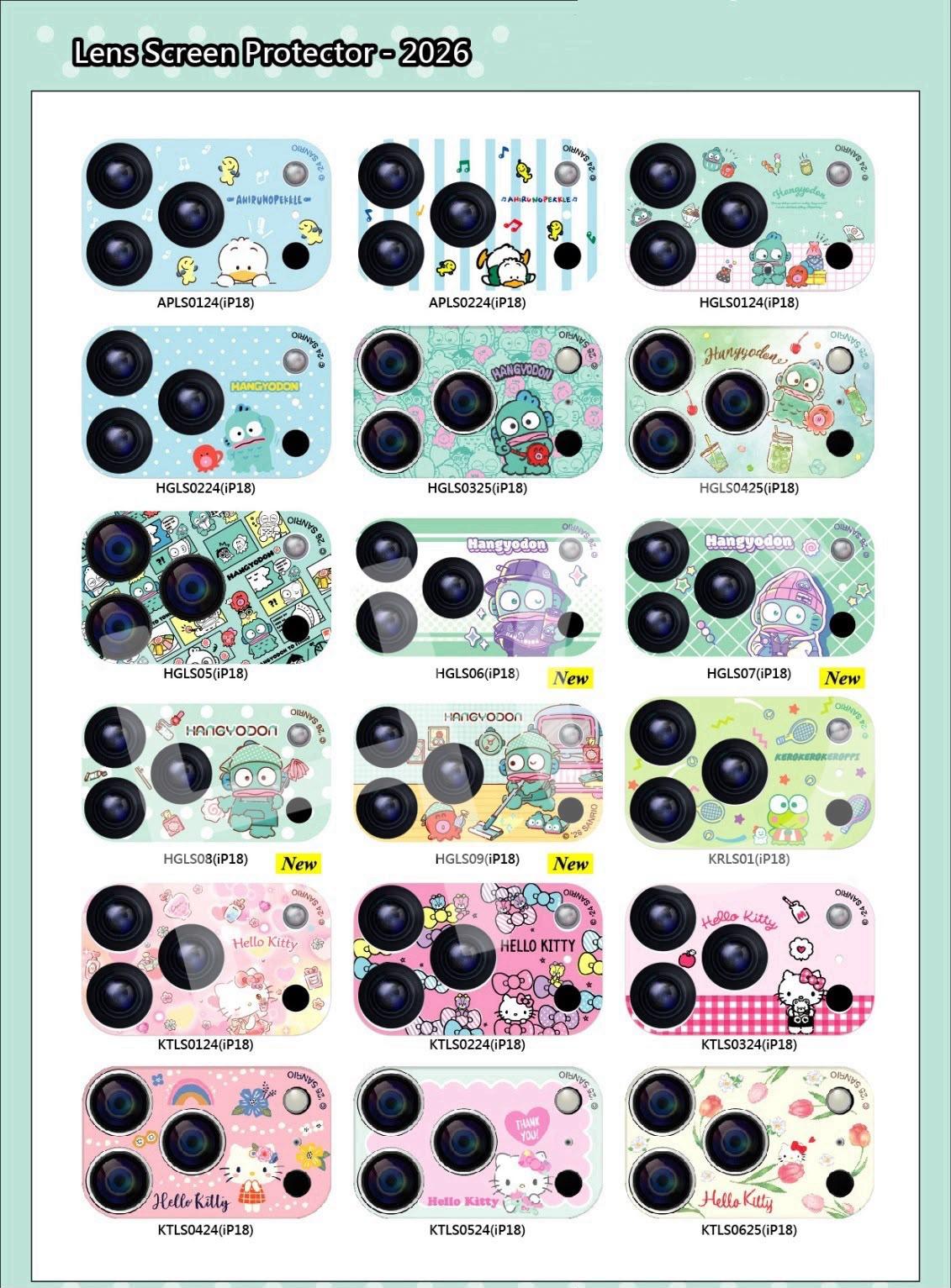 預訂 | 🇭🇰Sanrio / 卡通 9H全覆蓋高清鏡頭保護貼 iPhone 17/18 及 Pro 17/18 Pro Max(自行備註款式) 娉婷貿易公司 Exquisite Beauty Trading Company
