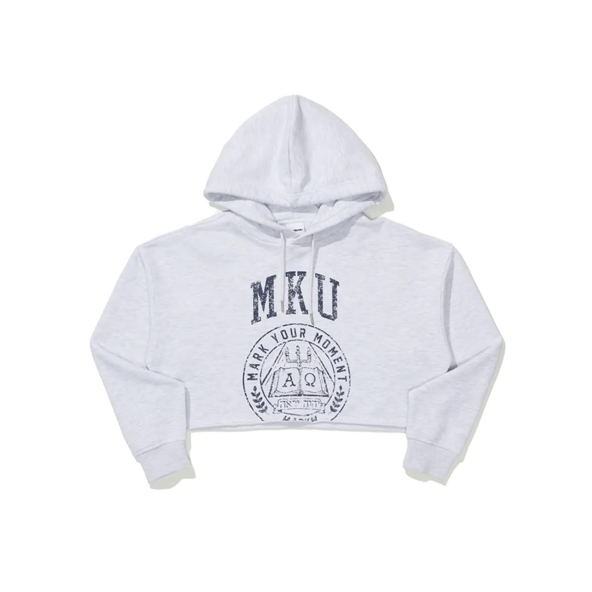 預訂 | 2026年10月28日截 ‼️快閃🇰🇷半價‼️ 🇰🇷韓國潮牌 Markm (W) CROP LOGO HOODIE | 下單後 4-5 星期到