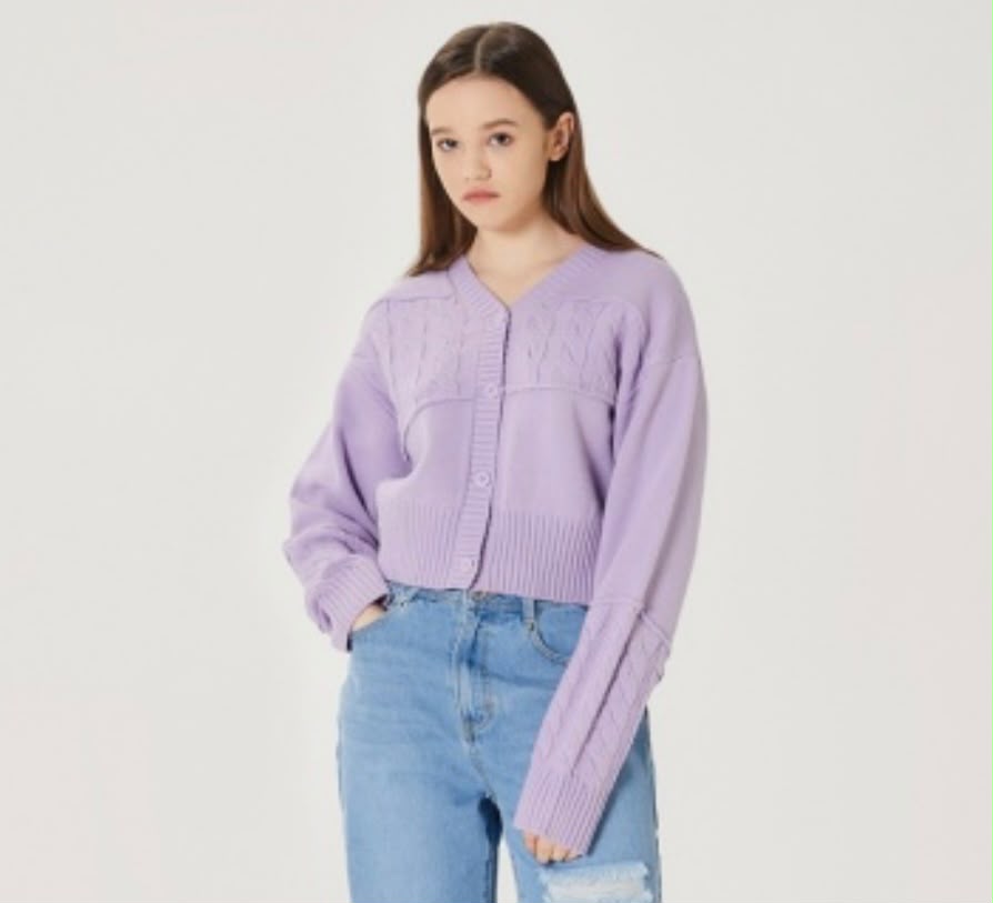 預訂 | 2026年11月5日截 ‼️快閃🇰🇷半價‼️🇰🇷韓國潮牌 Markm (W) CABLE CROP CARDIGAN | 下單後 2-3 星期到
