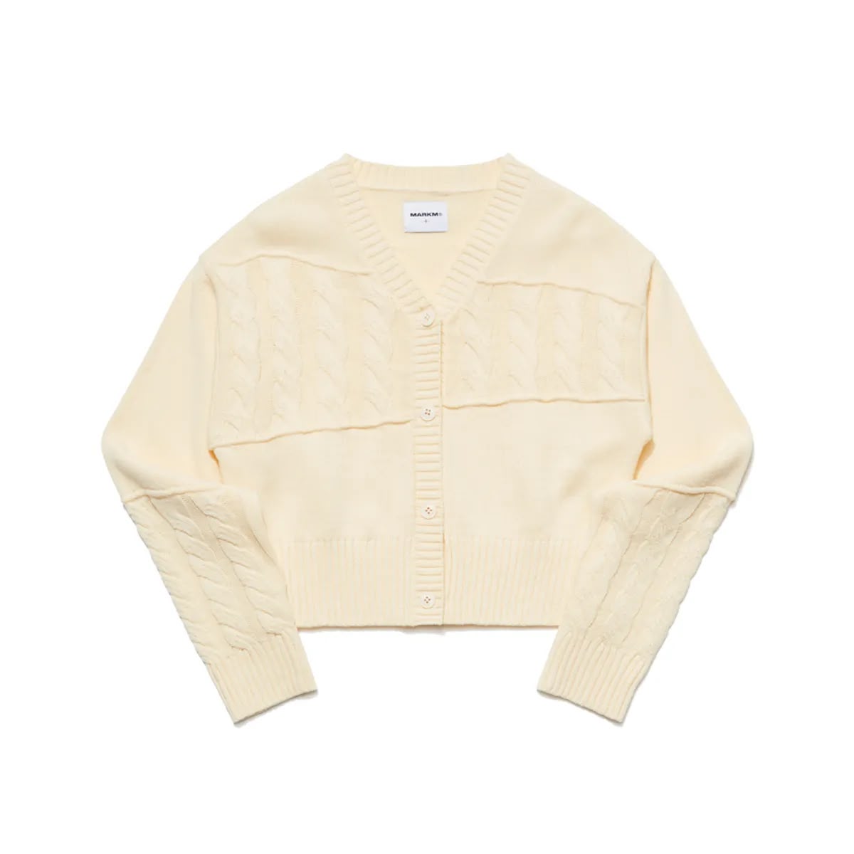 預訂 | 2026年11月5日截 ‼️快閃🇰🇷半價‼️🇰🇷韓國潮牌 Markm (W) CABLE CROP CARDIGAN | 下單後 2-3 星期到