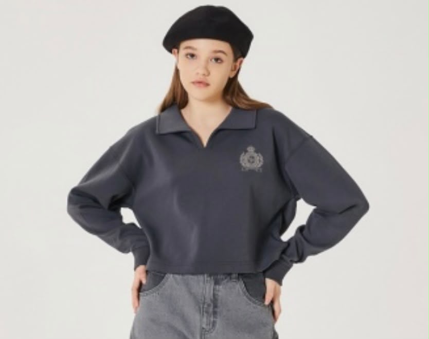 預訂 | ‼️快閃🇰🇷半價‼️🇰🇷韓國潮牌 Markm (W) V NECK COLLAR SWEATSHIRT
