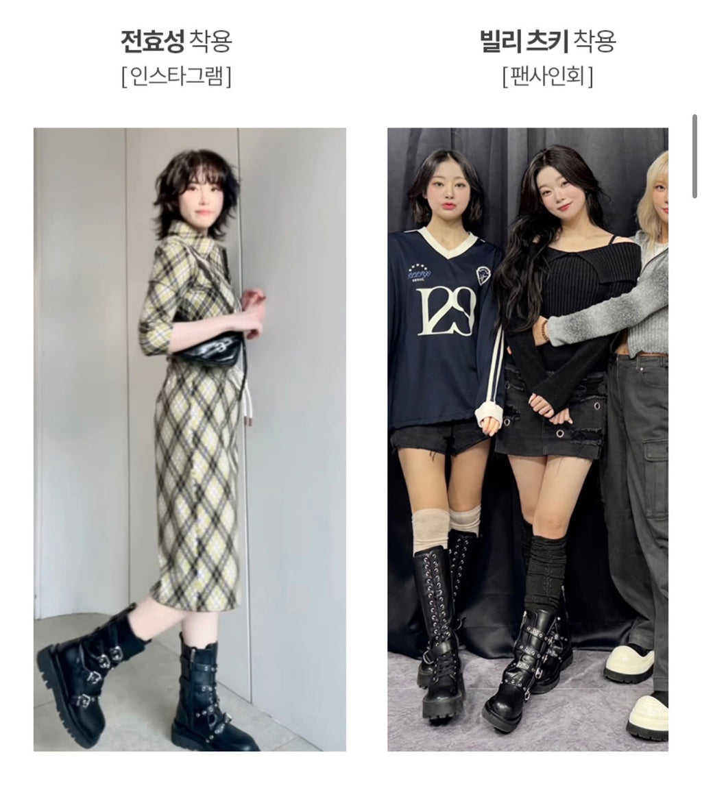 預訂 | 2026年11月10日截 ‼️快閃🇰🇷半價‼️✨明星同款✨韓國爆單爆紅品牌🇰🇷SALT&CHOCOLATE 圓頭搭扣環機車靴 5.5mm 好靚好型好抵呀🤩數量有限呀 | 下單後 2-3 星期到