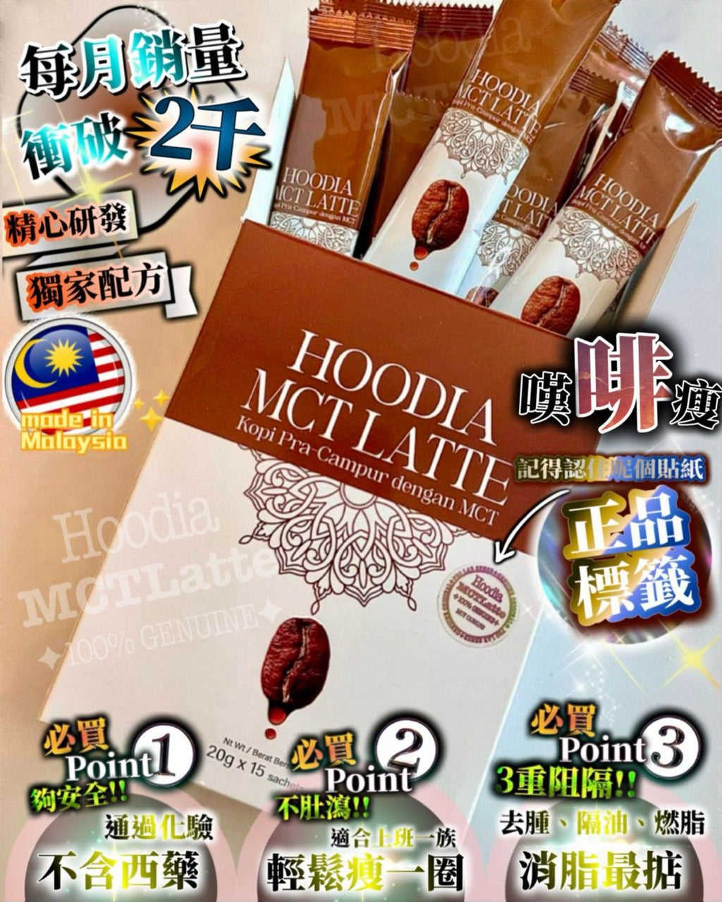 【24小時網站自助下單】 現貨🌸💥全港獨家💥MCT 嘆啡瘦☕️ #1盒15包 | 落單後約3-5個工作天寄出 娉婷貿易公司 Exquisite Beauty Trading Company