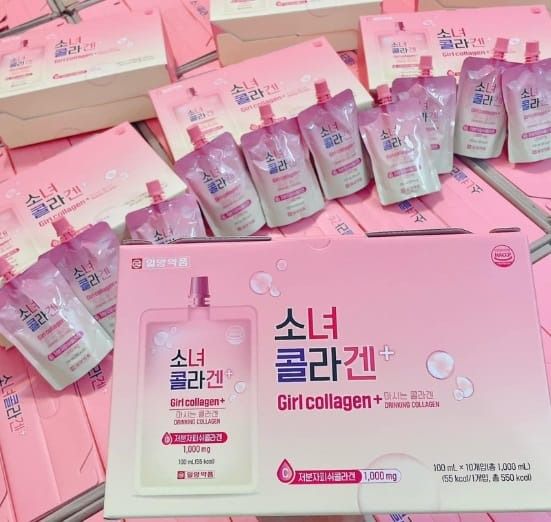 現貨🌸韓國🇰🇷Girl collagen+膠原蛋白飲🍎蘋果味 (一盒100ml x10包) | 落單後約3-5個工作天寄出 娉婷貿易公司 Exquisite Beauty Trading Company