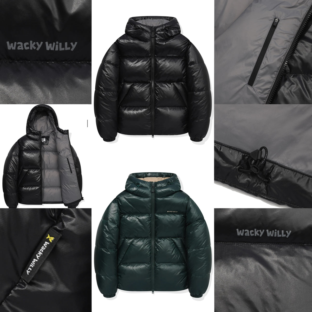 預訂 | 2026年11月10日截‼️快閃🇰🇷半價‼️🇰🇷好多人鍾意嘅WACKY WILLY 小火人😍80% 鴨絨和 20% 羽毛連帽光澤羽絨褸✨輕盈溫暖✨ | 下單後 3-4 星期到