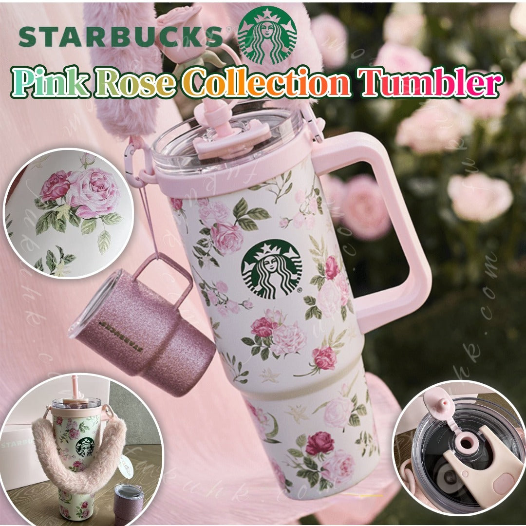 預訂 | STARBUCKS Pink Rose Collection Tumbler 玫瑰花不鏽鋼保溫杯 送迷你杯吊飾 娉婷貿易公司 Exquisite Beauty Trading Company