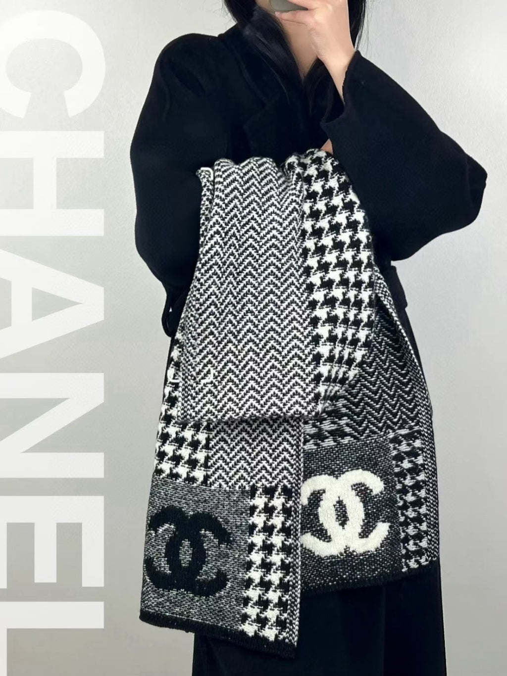 預訂 | 💯🌟CHANEL VIP 山羊絨千鳥格厚款頸巾 娉婷貿易公司 Exquisite Beauty Trading Company