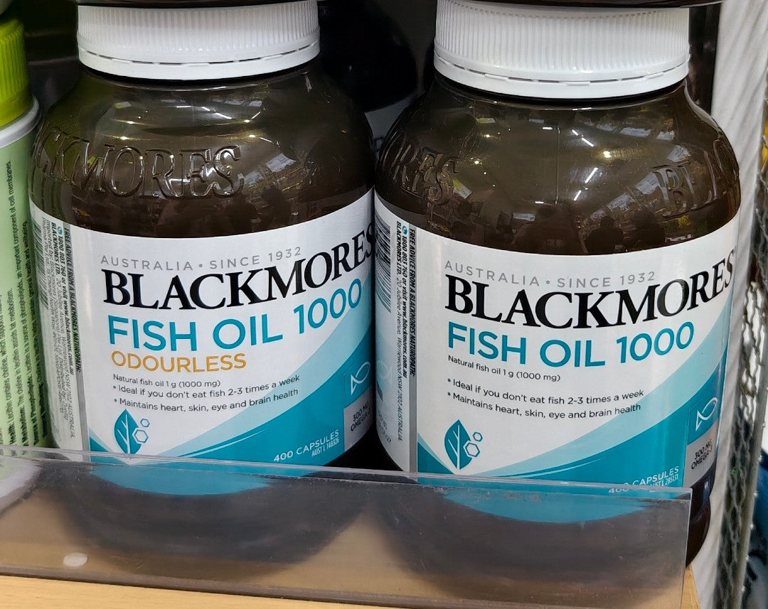 供應商現貨🌸BLACKMORES無腥味魚油1000 400粒/Blackmores 深海原味魚油1000毫克 400粒裝 | 預訂 逢星期一，三返倉執貨 其後約3-5個工作天寄出 娉婷貿易公司 Exquisite Beauty Trading Company