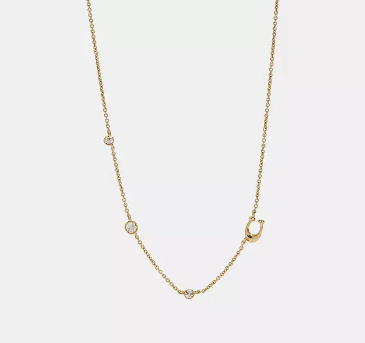 【24小時網站自助下單】🌸Outlet正品 Coach Signature Crystal Necklace | 預訂約1-2星期 娉婷貿易公司 Exquisite Beauty Trading Company