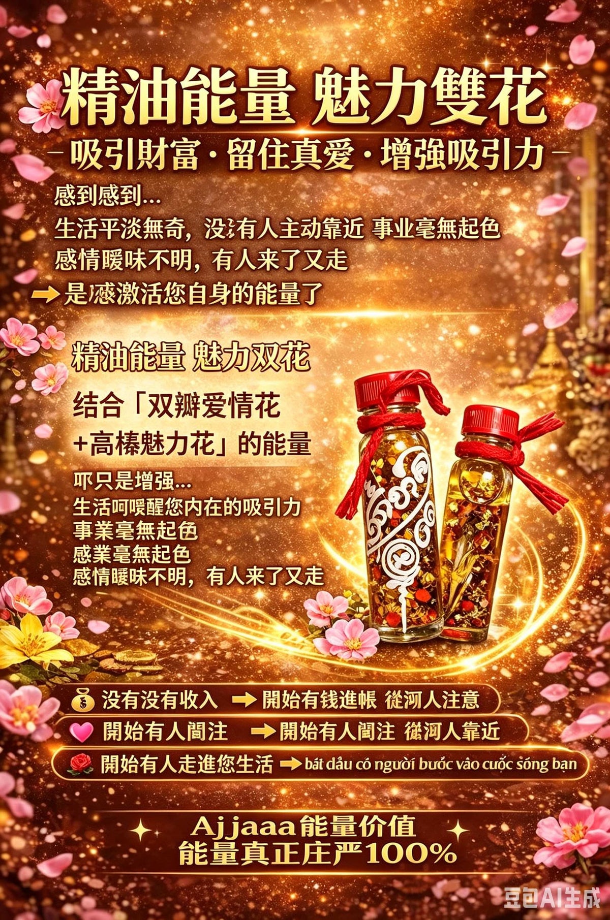 【24小時網站自助下單】如現貨賣曬，每個月會有一團泰國貨到🌸🔥雙花魅惑能量精油｜翻轉人緣、財運、桃花的強效好物🔥 | 預訂約1-2星期 娉婷貿易公司 Exquisite Beauty Trading Company
